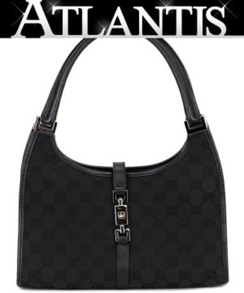 Gucci Jackie GG Handbag Black Canvas